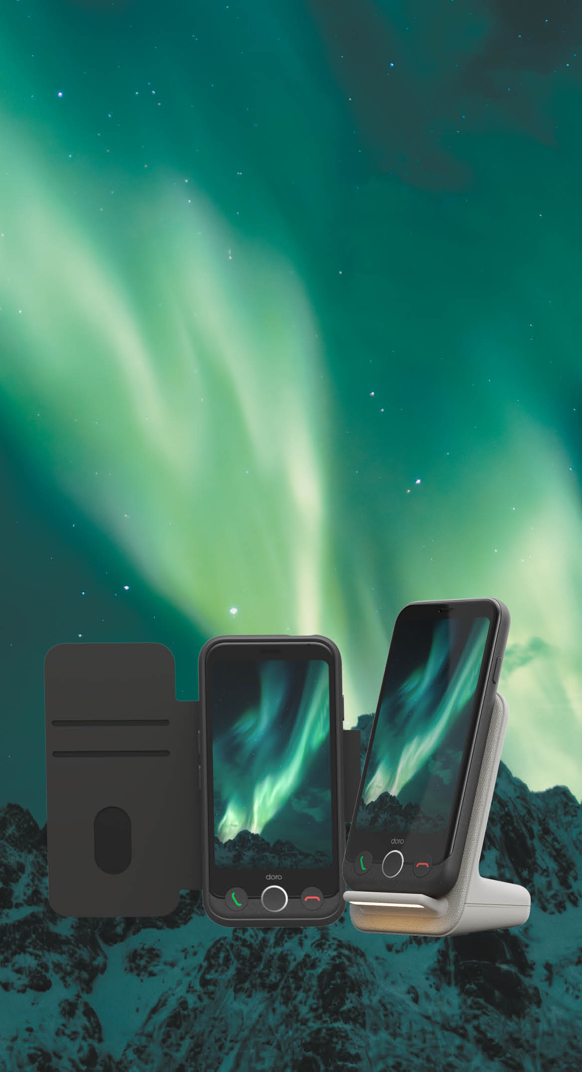 Doro Aurora A10 with accessories