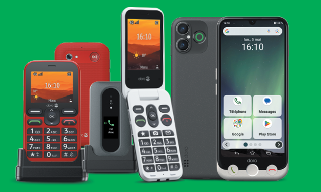 La gamme de téléphone 4G de Doro.