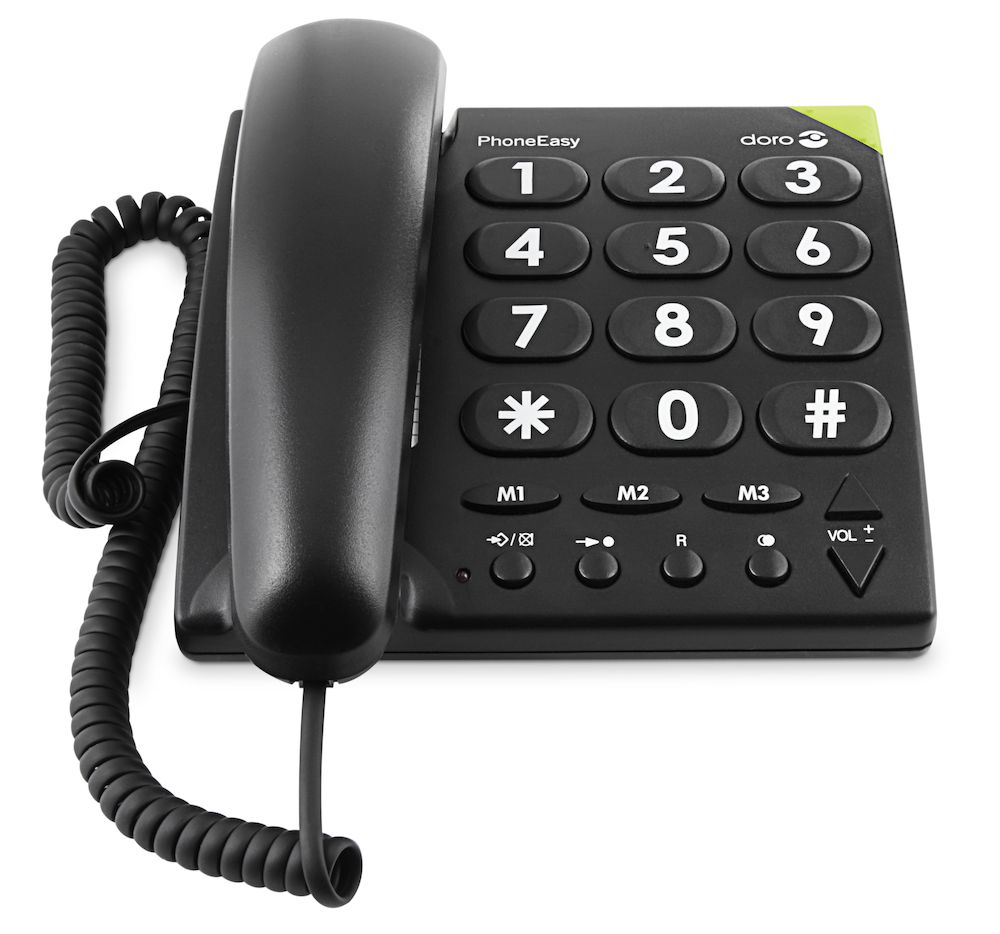 Doro PhoneEasy 311c black front 