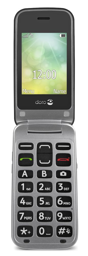 Doro 2424 graphite white silver front 