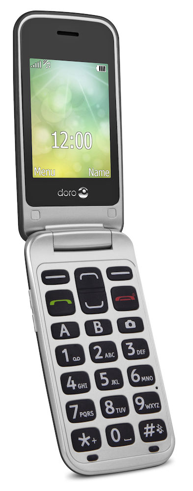 Doro 2424 graphite silver left 
