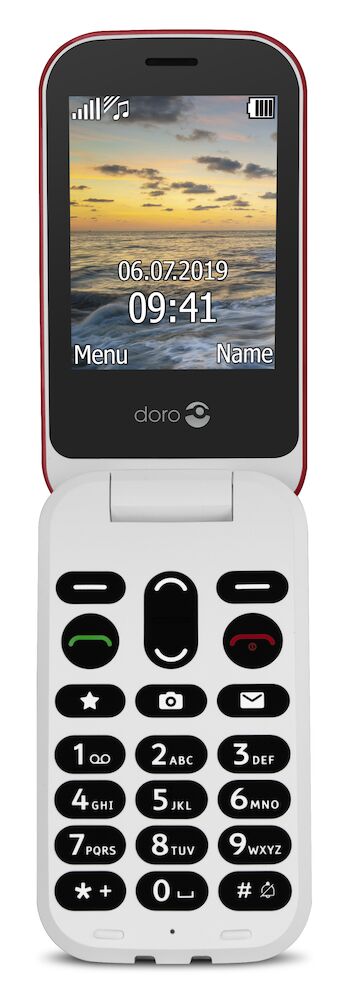 DORO 6040 - Téléphone mobile a clapet pour senior - Large afficheur -  Touche d'assistance avec géolocalisation GPS - Noir - Doro