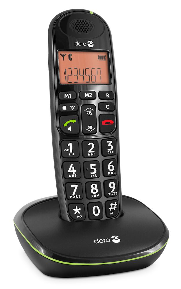 Doro PhoneEasy 100w black left 