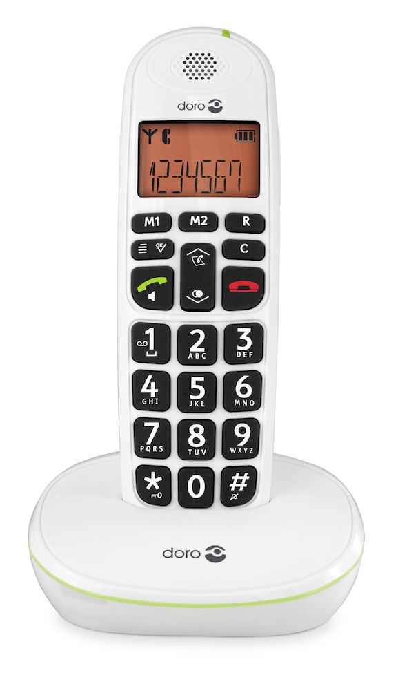 Doro PhoneEasy 100w white front 