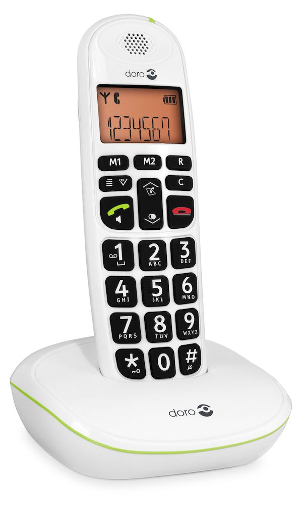 Doro PhoneEasy 100w white left 