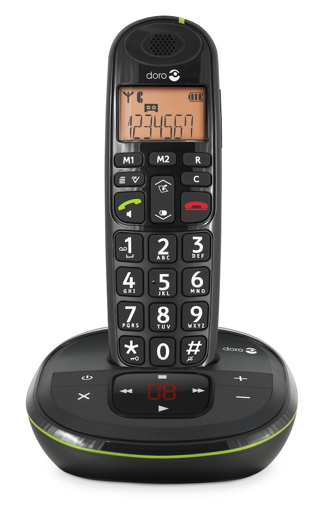 Doro PhoneEasy 105wr black front 