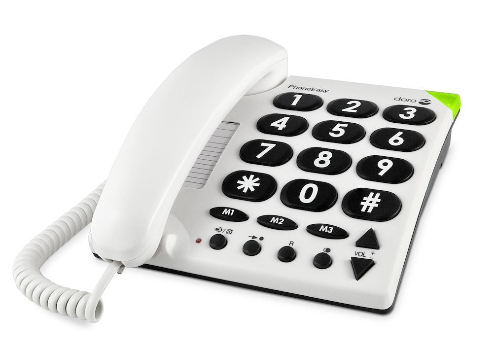 Doro PhoneEasy 110 Duo Teléfono Inalámbrico DECT para Personas Mayores con  Teclas Grandes Parlantes, Función de Llamada Interna y Audio Amplificado  [Versión Española y Portuguesa](X 2 / Blanco) : Doro: .es: Electrónica