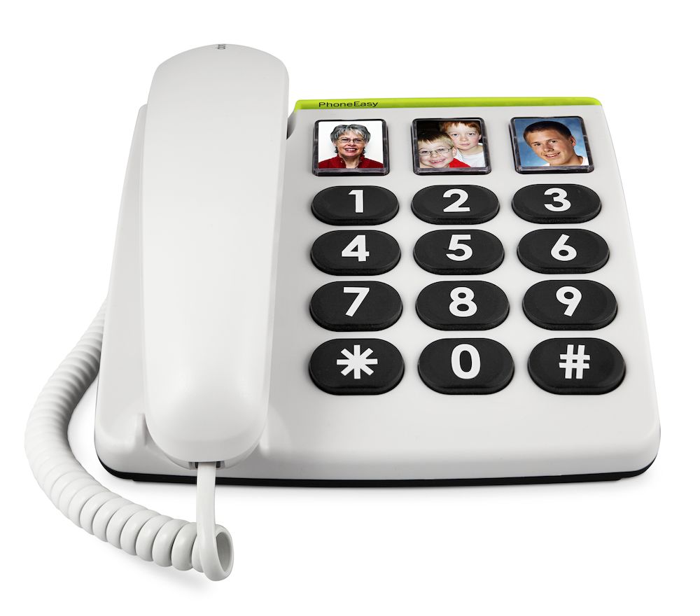 Doro PhoneEasy 312cs Big Button Teléfono con Cable para ancianos con pantalla 