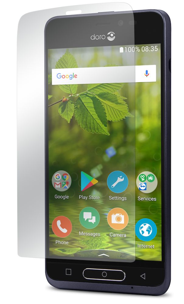 Screen protector Doro 8035 Metallic blue android display right