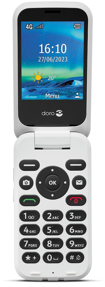 DORO 6820 Blanc Noir Téléphone Portable à Clapet pour séniors et Personnes  âgées - Cdiscount Téléphonie