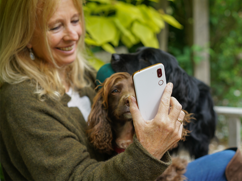 Using Google Maps on a Doro smartphone.
