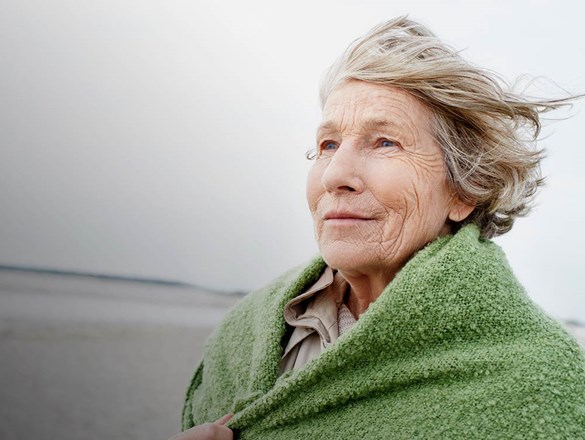 Happy woman with a younger relative.